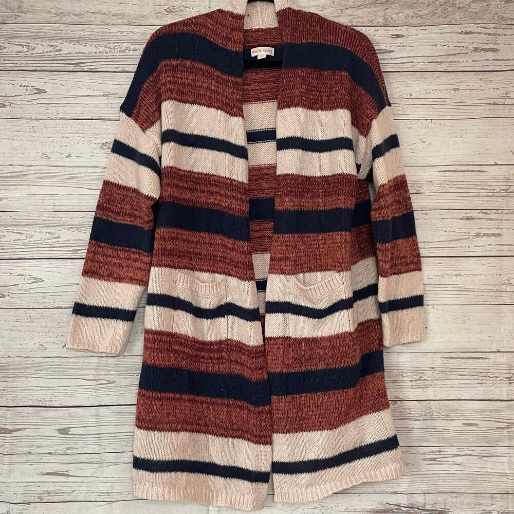 Knox Rose TriColor Knit Cardigan Size Med